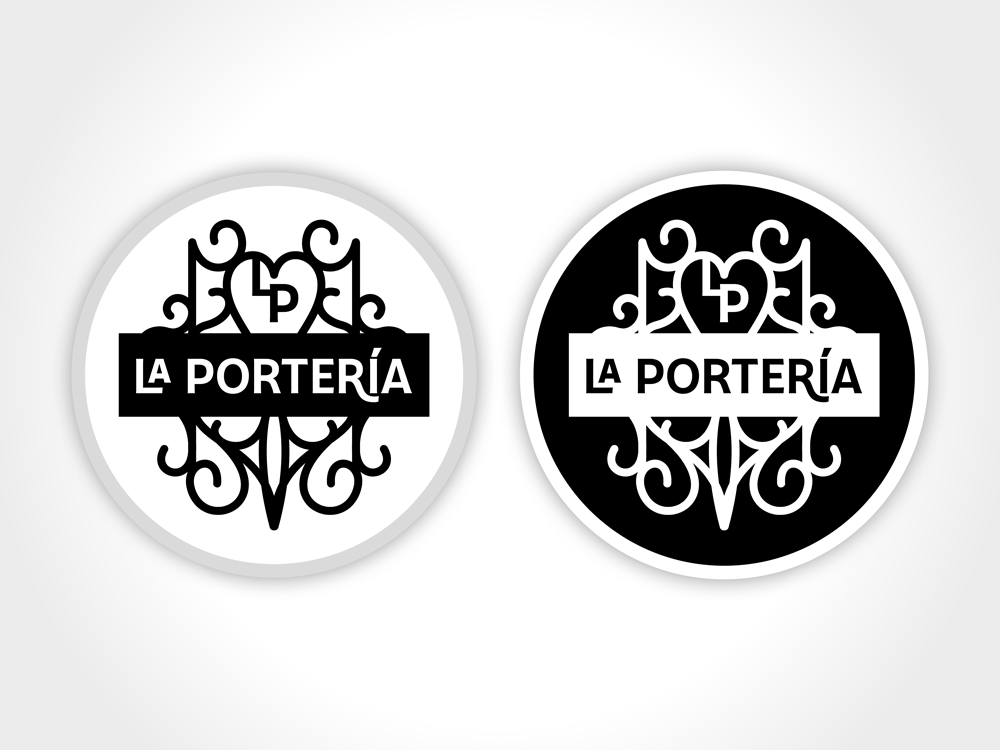 Logotipo La Portería Blanco o Negro